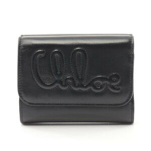 Chloe Trifold Wallet Shiny Leather Black